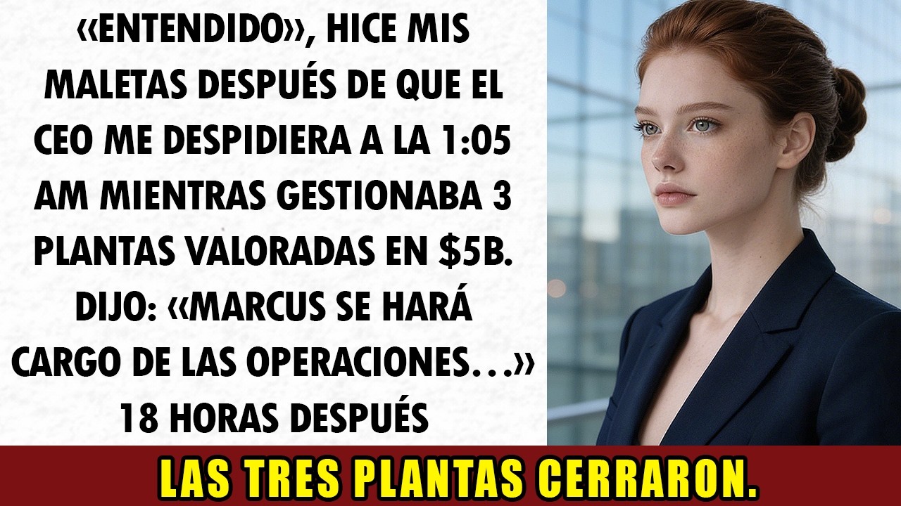 Me despidieron a la 1:05 AM… cerré 3 plantas de $5B antes de hacer mis maletas