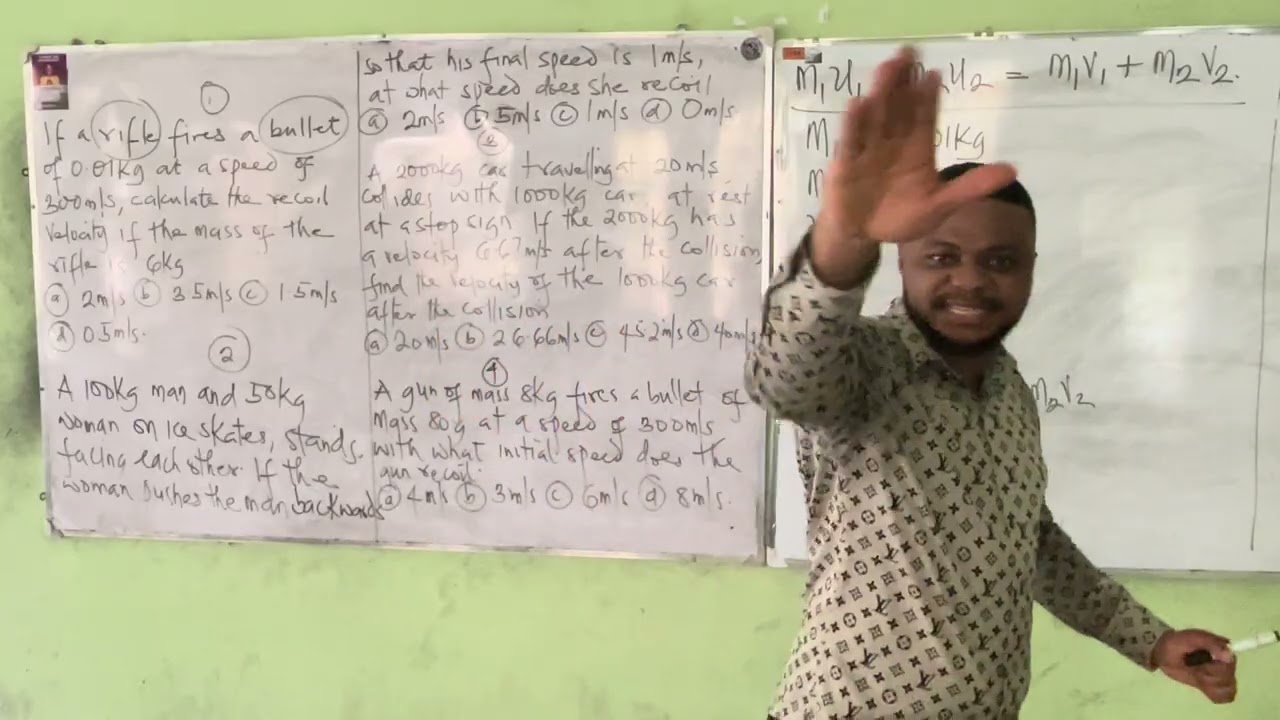EXAM QUESTIONS ON COLLISION OF PARTICLES SIMPLIFIED