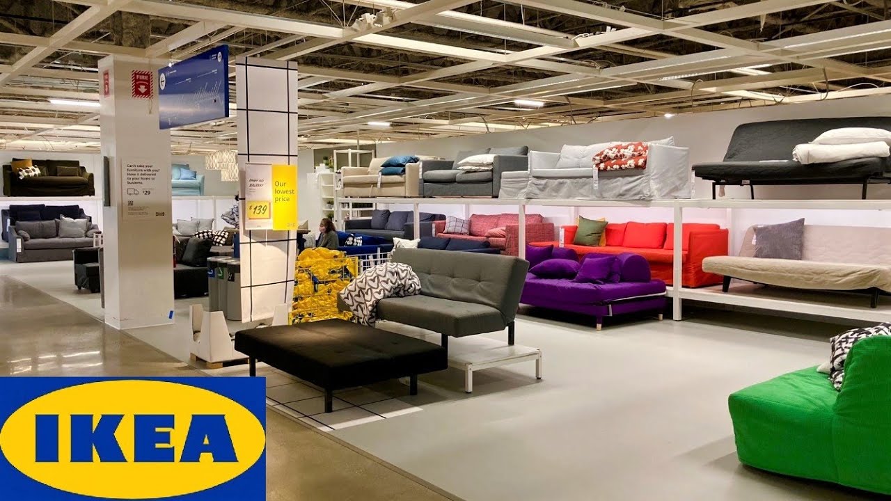 IKEA SLEEPER SOFAS COUCHES FUTONS SOFA BEDS FURNITURE SHOP WITH ME SHOPPING STORE WALK THROUGH