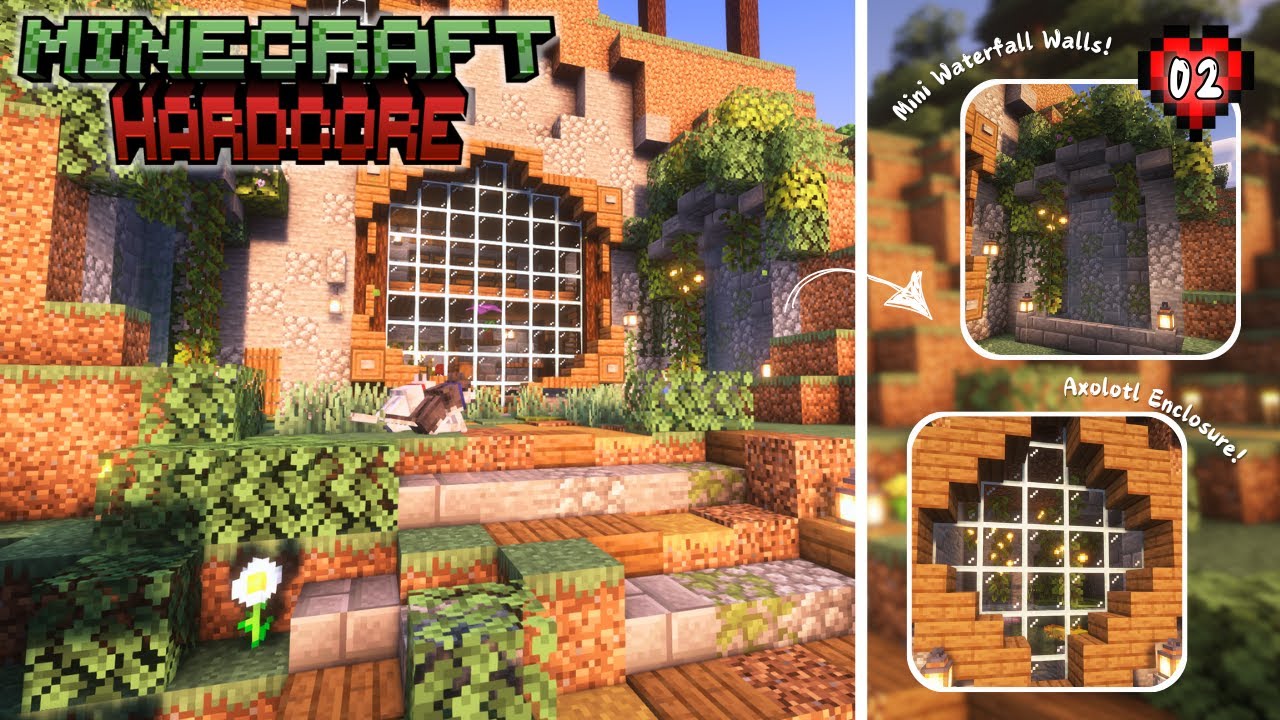 Terraforming + Decorating Makes HUGE Improvements! | Lets Play HARDCORE Minecraft 1.21 | Episode 2