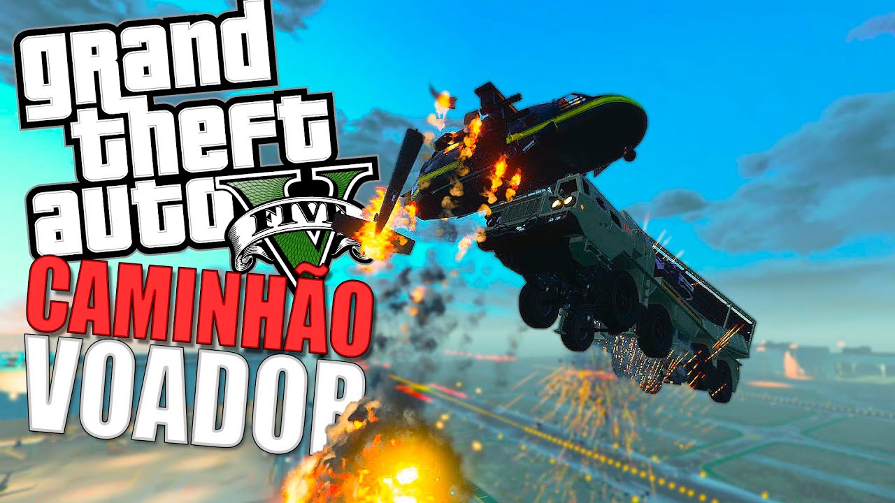 O novo Caminhão Voador no Gta 5 Online Momentos Engraçados