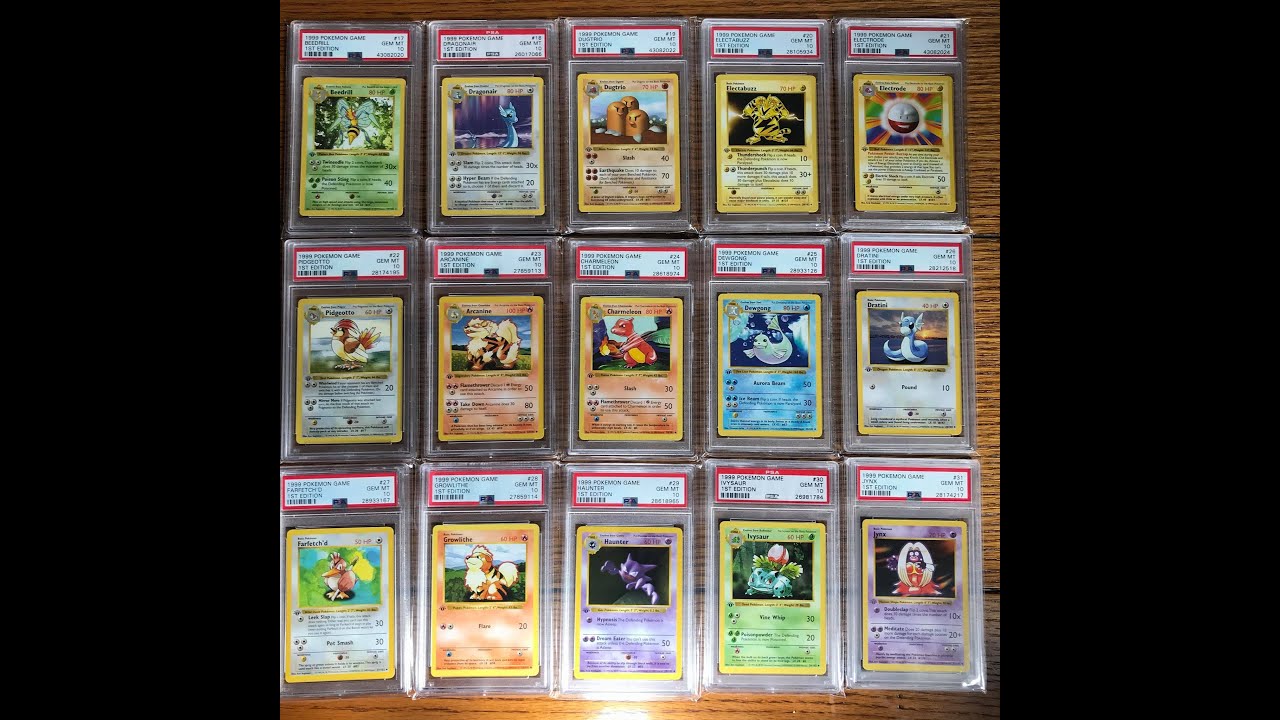 Complete PSA 10 1st Edition Base Set 17-102