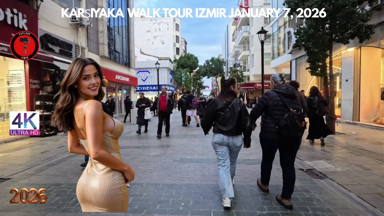 Karşıyaka Walking Tour | izmir, Turkey | January 7, 2026 [4K HD/60 fps]