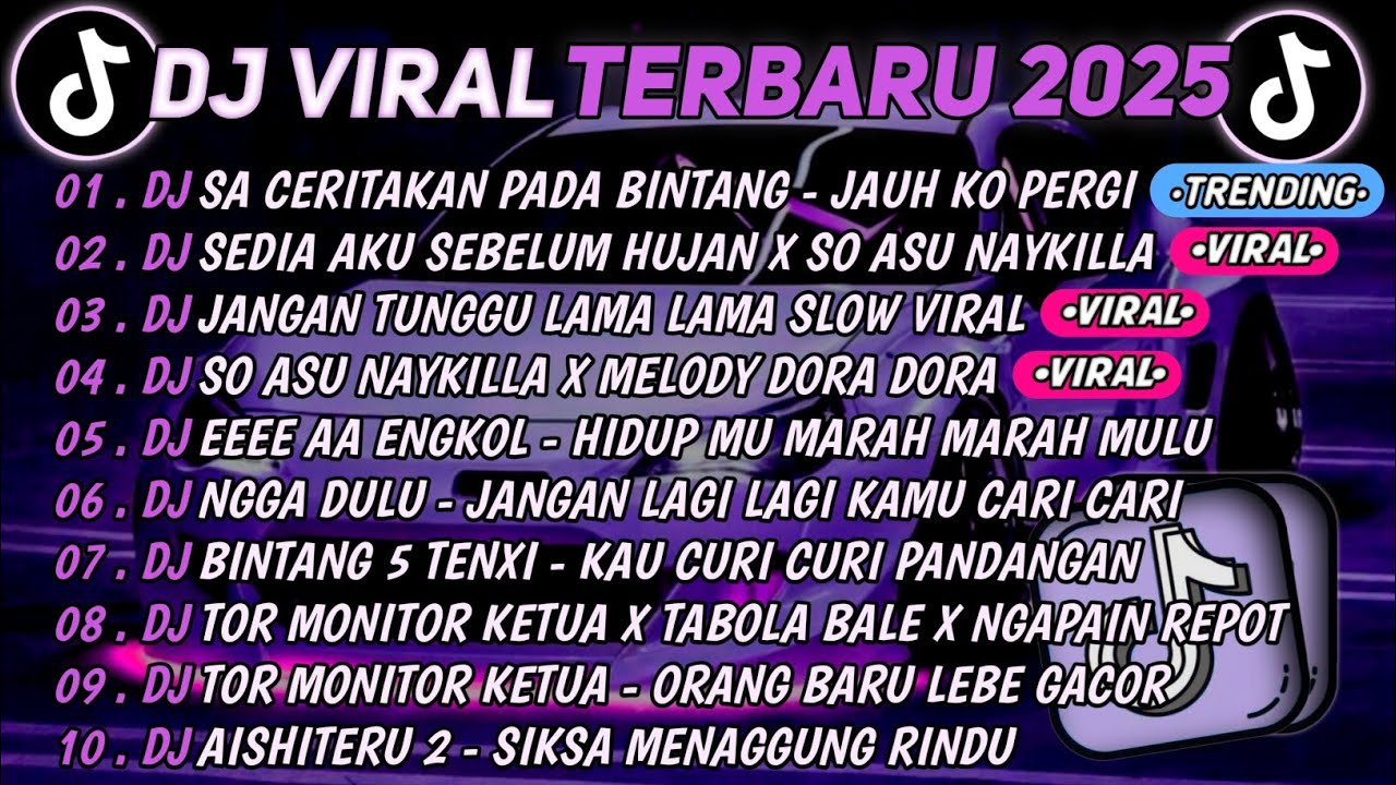 DJ TIKTOK TERBARU 2025🎵DJ SA CERITAKAN PADA BINTANG BINTANG-JAUH KO PERGI🎵DJ SEDIA AKU SEBELUM HUJAN
