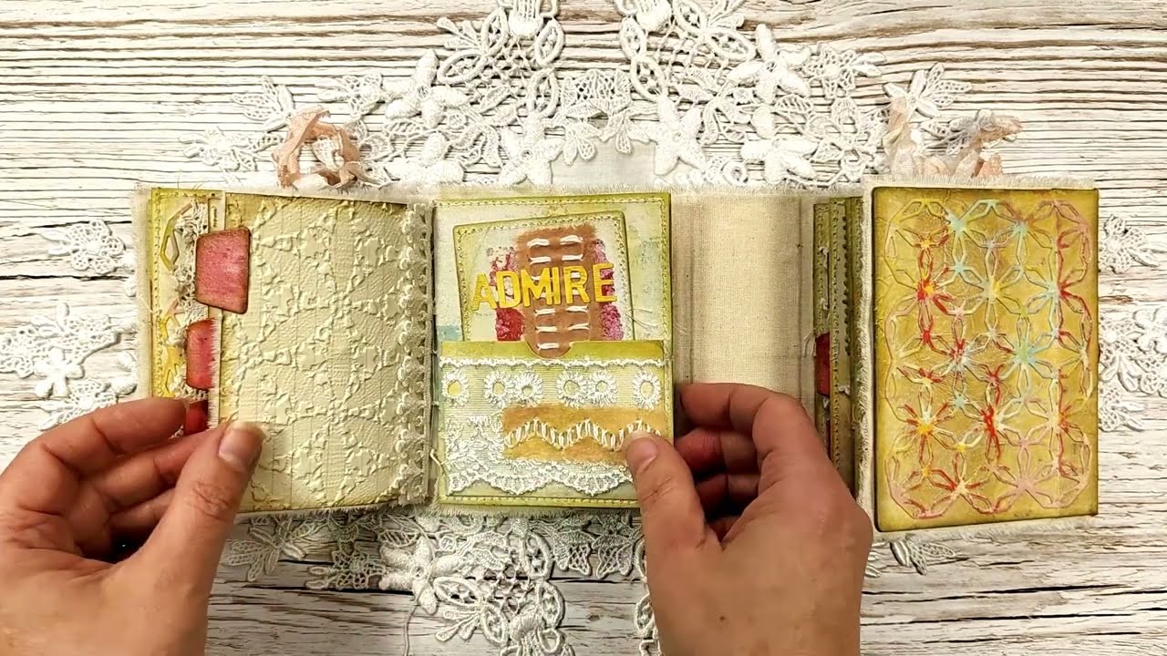 Flip Through of Eileen Hull Designs Sizzix Card Case Art Journal