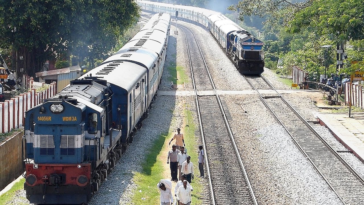 EPIC Rarest ever OVERTAKE by late running Train : Indian Railways