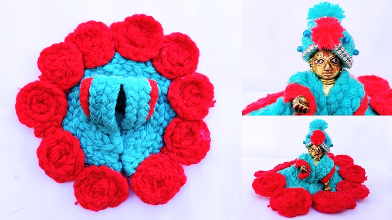 Easy winter/Beautiful/Woolen dress for laddu gopal without knitting/bunai/crochet