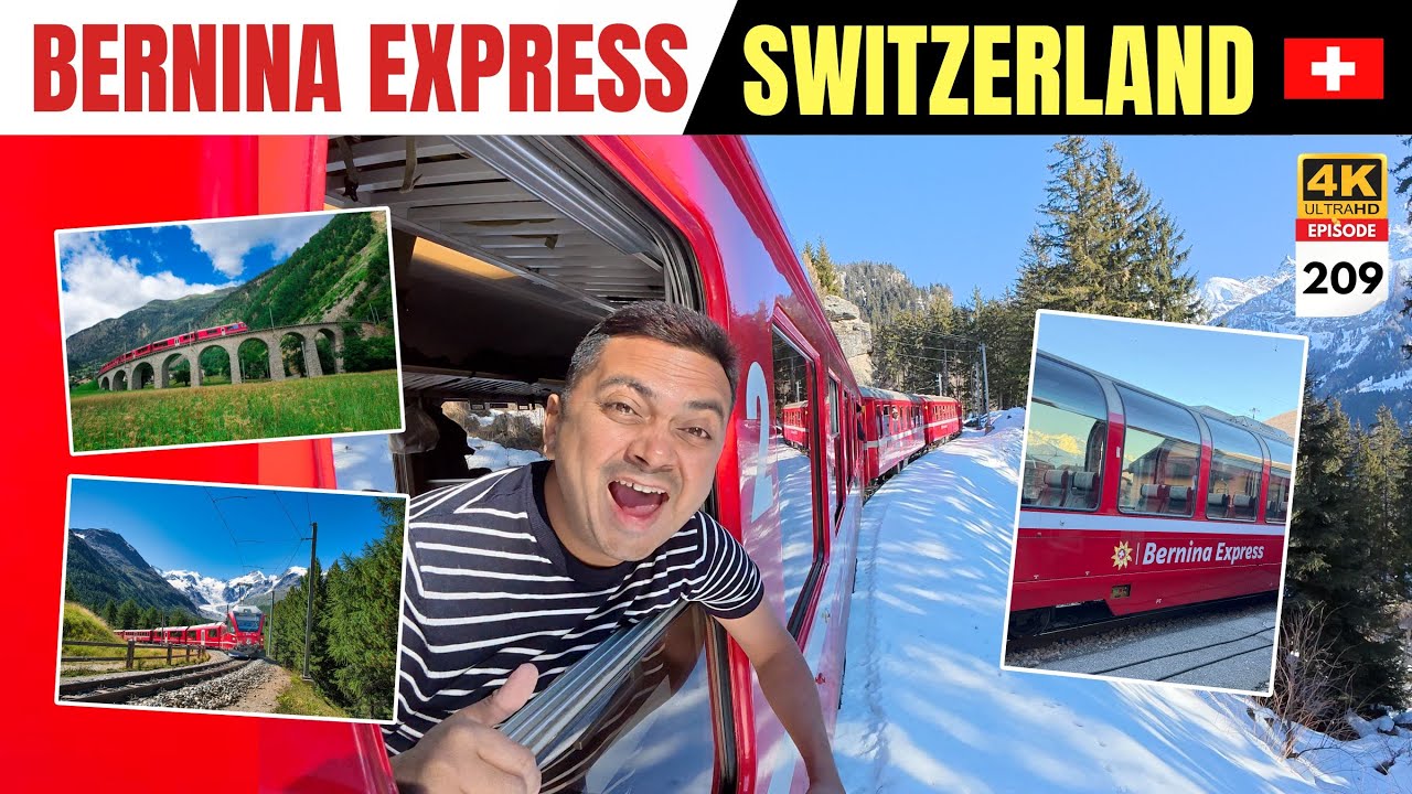 EP 209 Switzerland എത്തി🇨🇭Bernina Express | Most Beautiful Train Journey from Tirano to St Moritz