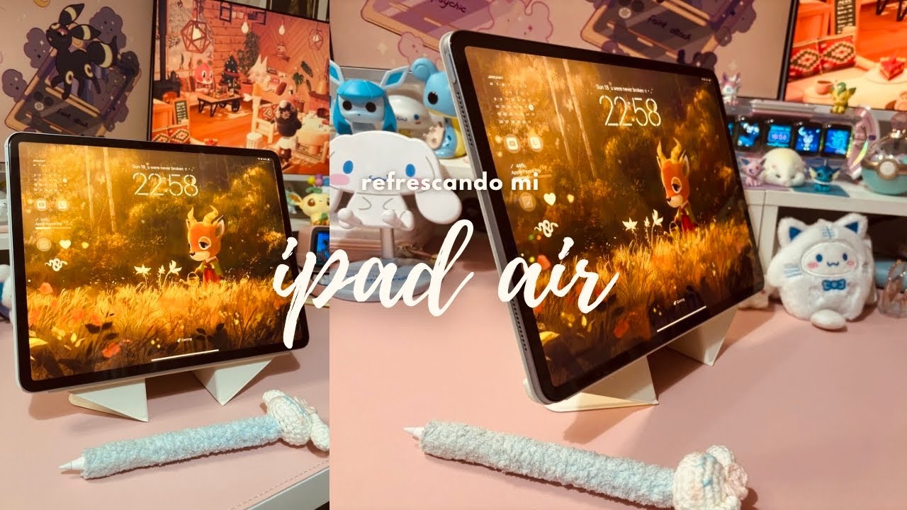 🤍 Refrescando mi ipad air 6 .✦ ݁˖ | funda origami | aesthetic