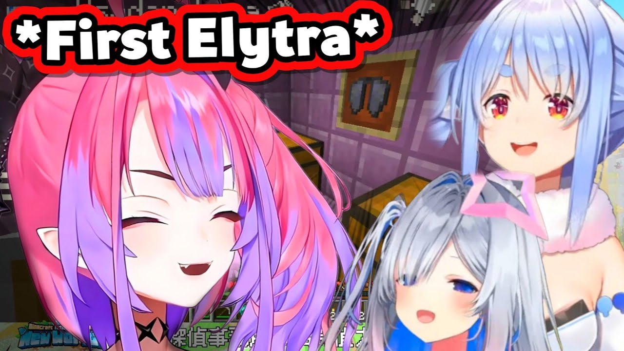 Vivi's Priceless Reaction To Her First Elytra Ever In Minecraft【Hololive】
