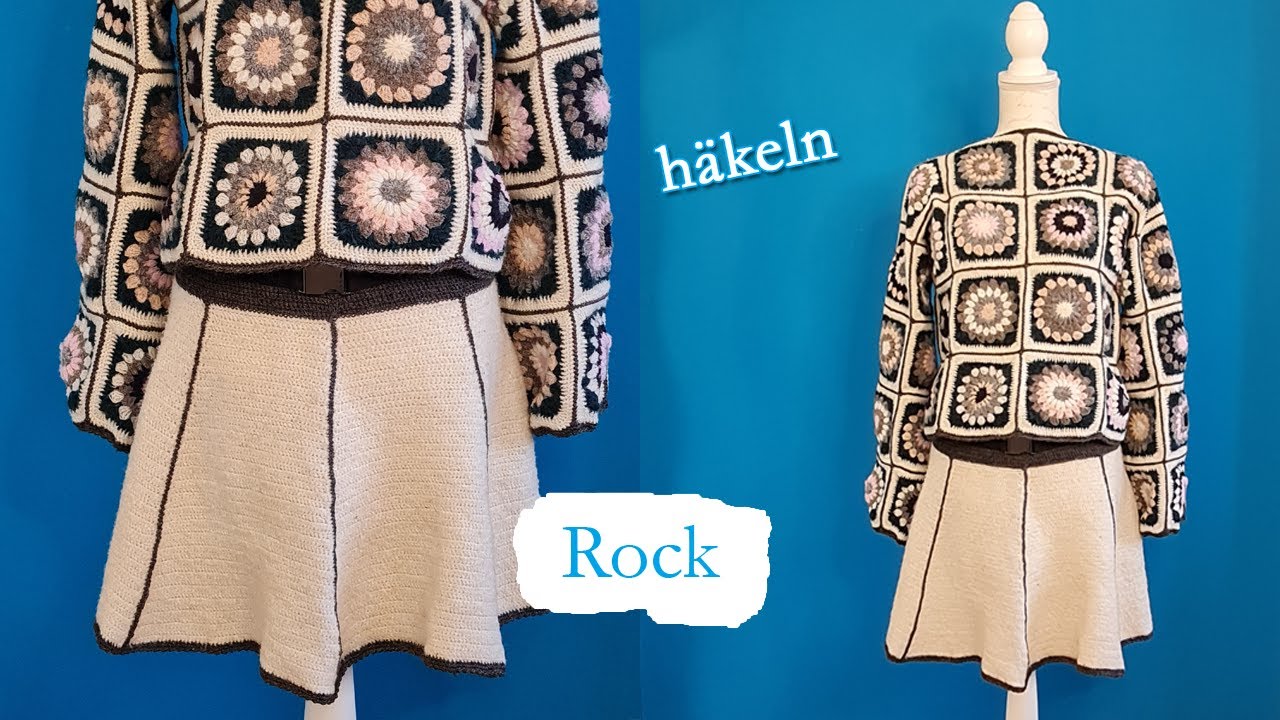 🧶 𝐡ä𝐤𝐞𝐥𝐧 Tellerrock ❄️ Winterrock ❄️👗 warm & kuschelig ❄️ Rock häkeln 🧵