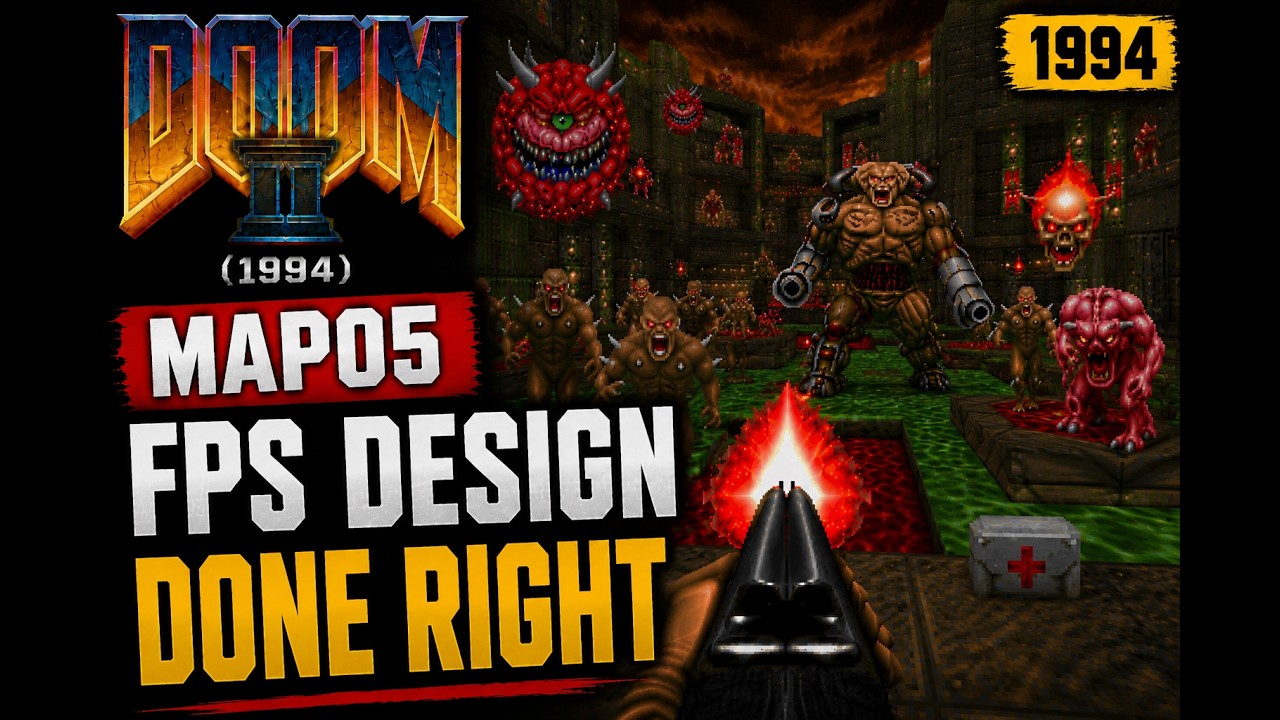 DOOM II (1994) | MAP05 | Classic FPS at Its Best