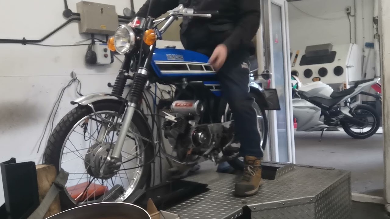 Yamaha fs1e, two stroke tuning 12.94Bhp, dyno run