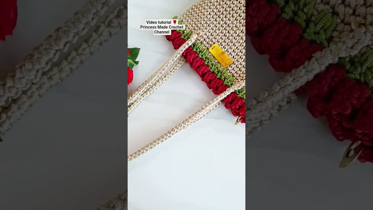 video tutorial on Princess Made Crochet Channel 🌹🌹🌹🌹 #crochet #crochetbag #handmade