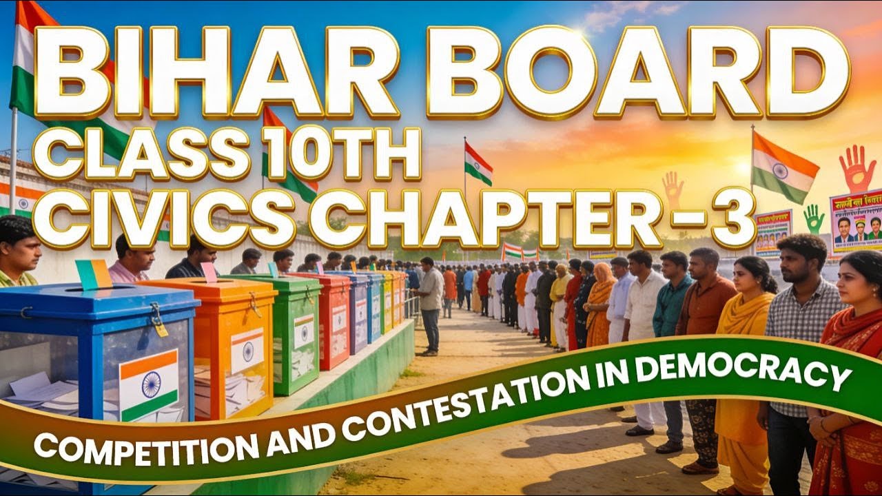 Bihar Board Class 10th Civics Chapter4 Part 3 Competitions and Contestations in Democracy| Rajan sir