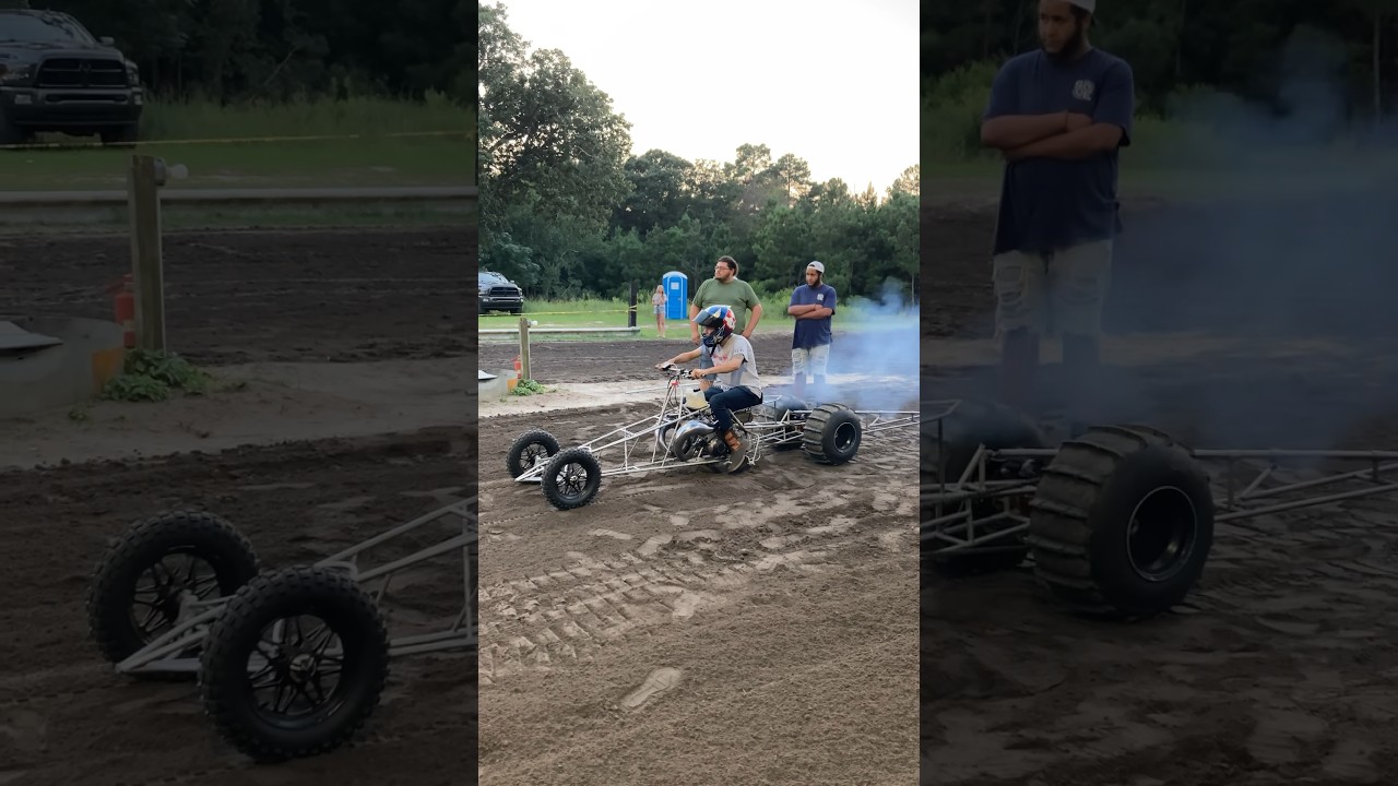 Banshee on Drag Chassis & Knobbies 🔥💨 #sanddrags #dirtdrags #banshee #racing #yamaha #dragbanshee