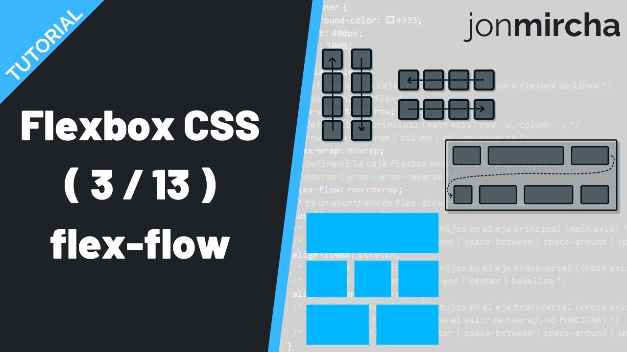 Curso Flexbox CSS: (3/13) El flujo de Flexbox ( flex-direction + flex-wrap ) - #jonmircha