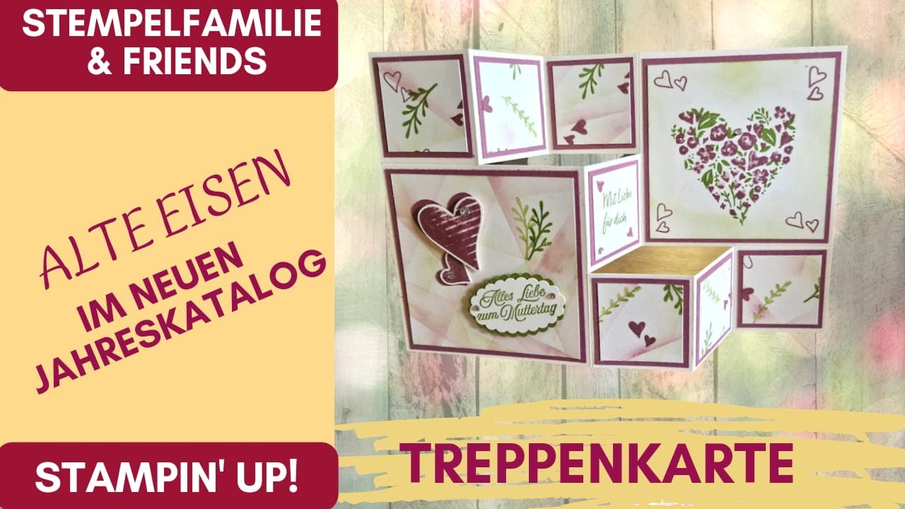 Anleitung - Teppenkarte zum Muttertag - Stampin'Up! - Rustikaler Strauss