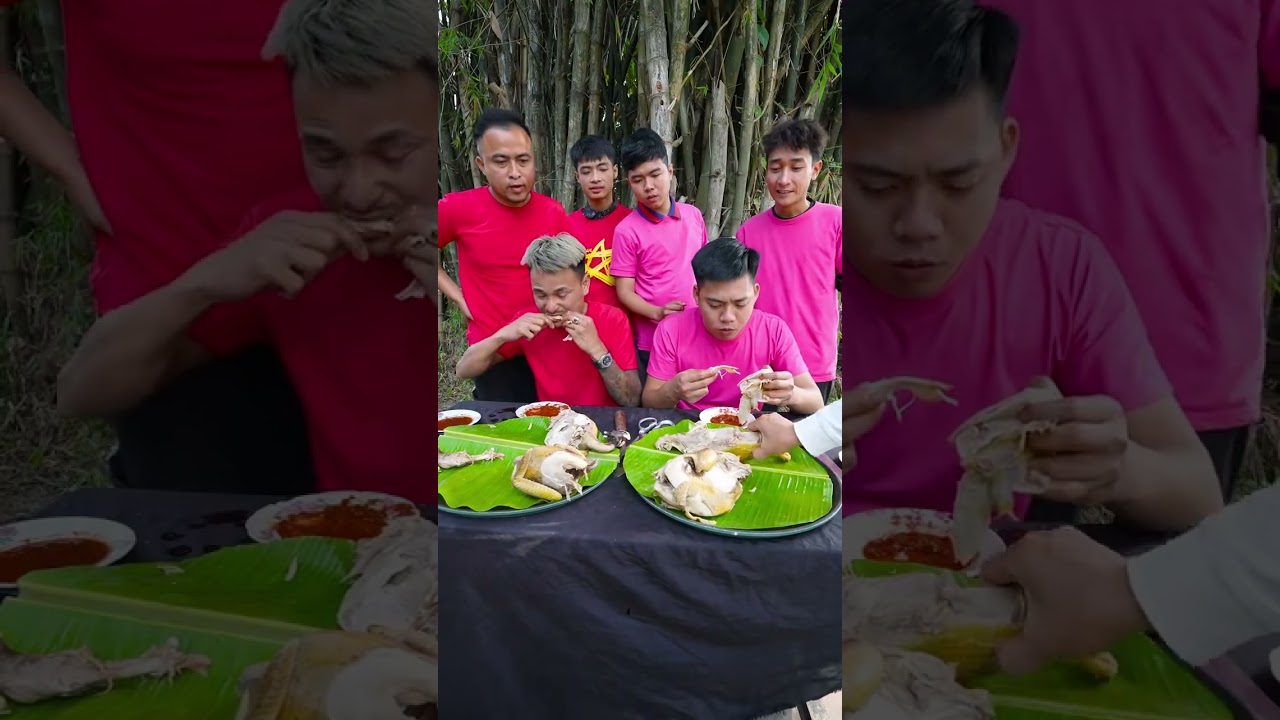 Hưng Vlogs  | Tr&ograve; Chơi Thi Ăn G&agrave; Sao Nhanh Nhất Cười To&aacute;c Mồm