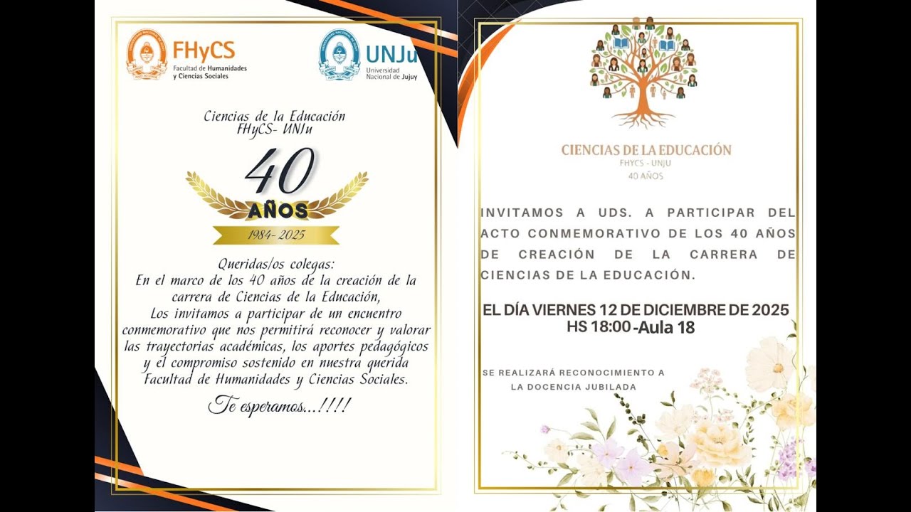 Ciencias de la Educación - FHyCS UNJu 40 Años