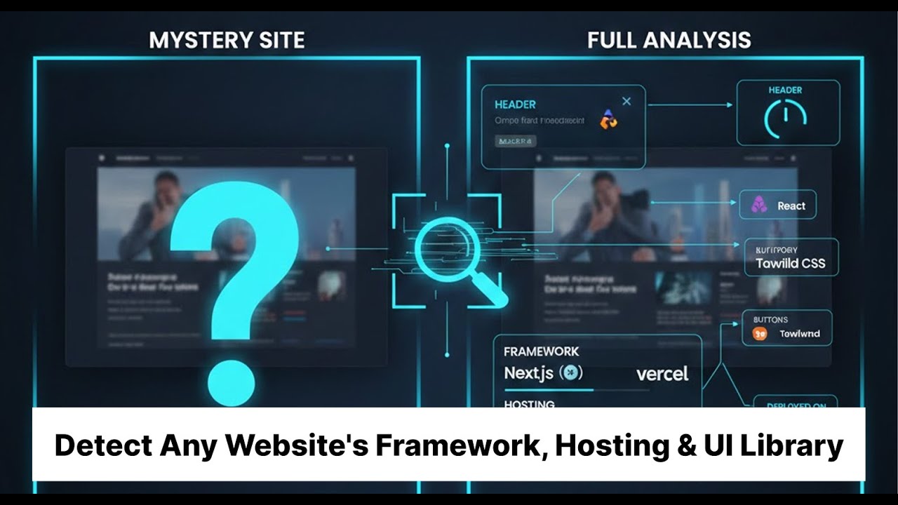 Detect Any Website's Framework, Hosting & UI Library – I Built This!