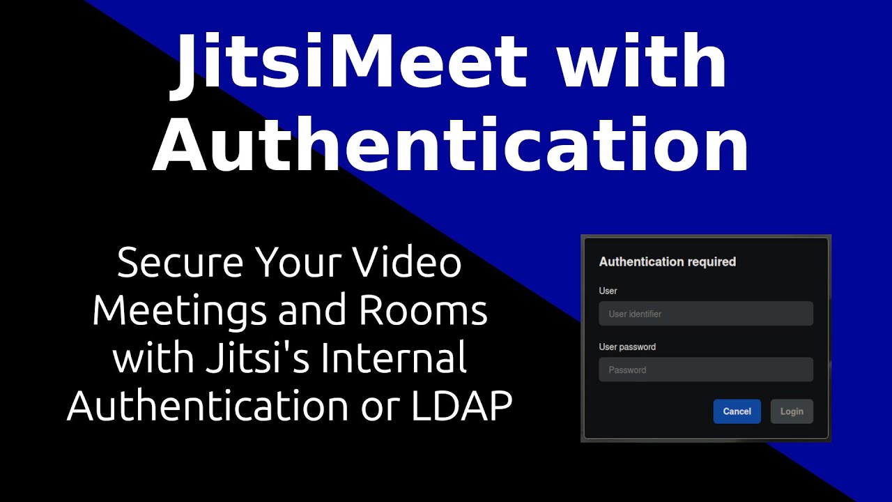JitsiMeet with Authentication for more secure Meetings