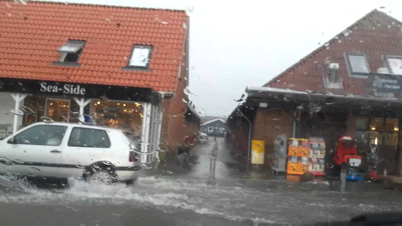Hochwasser am Henne Strand / Dänemark