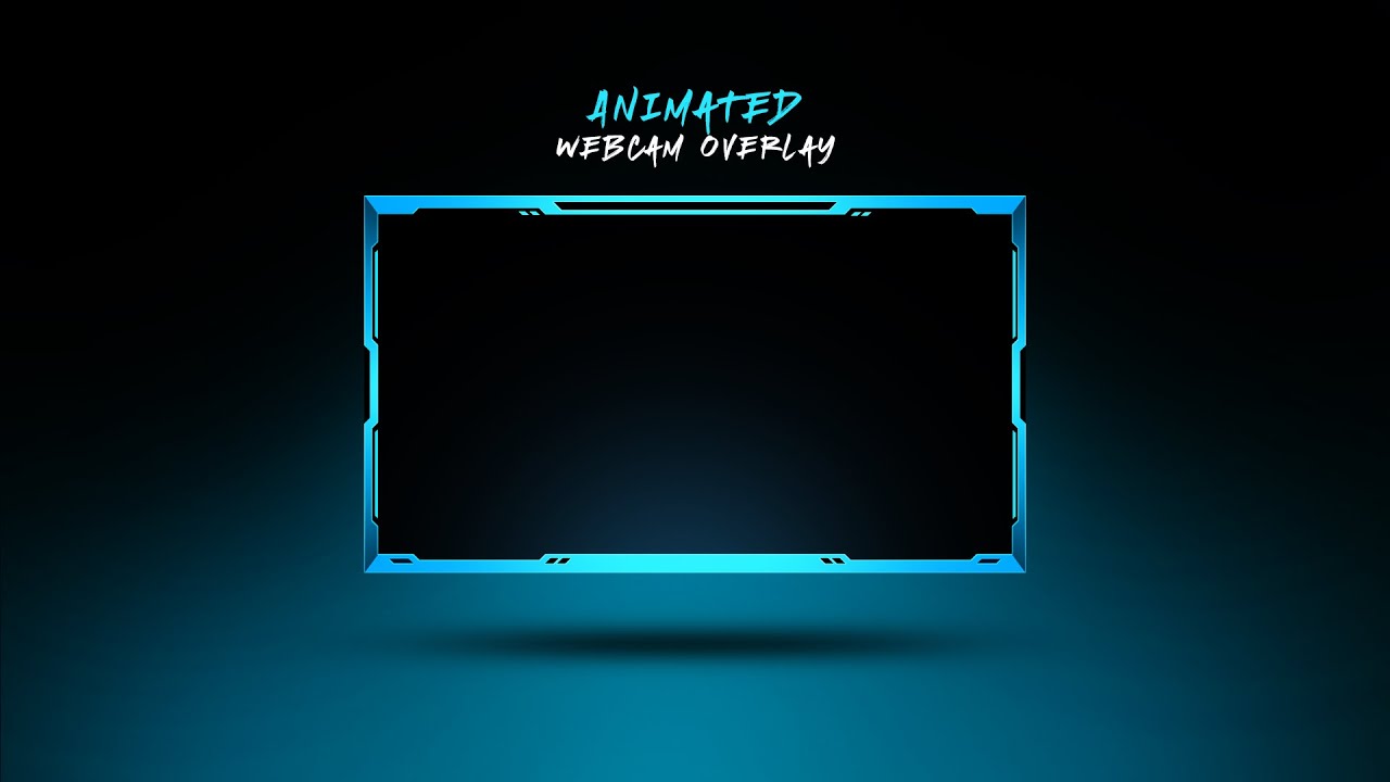 Animated Light Blue Webcam Overlay Template || Stream Overlay