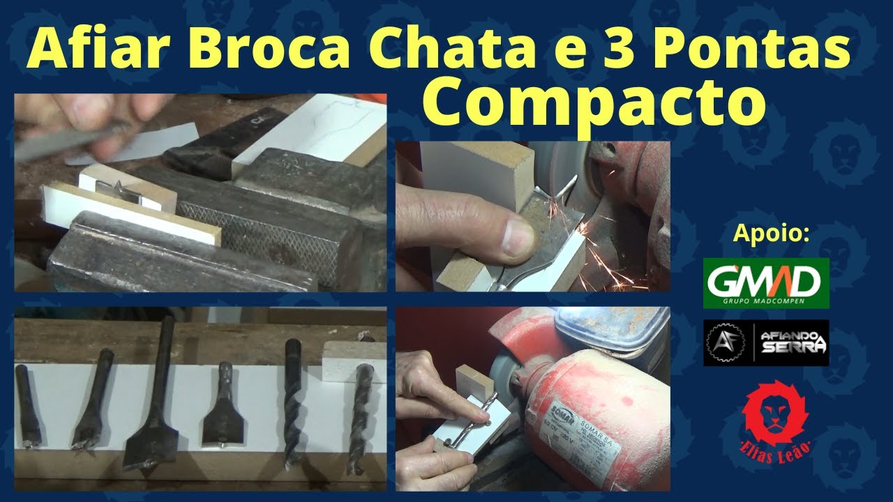 Afiar Broca Chata e 3 Pontas - COMPACTO -Elias Leão