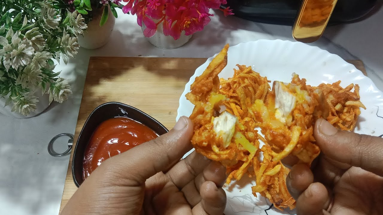 चिकन लच्छा पकोड़ा | इतना क्रिस्पी कि बार-बार बनाने का मन करे