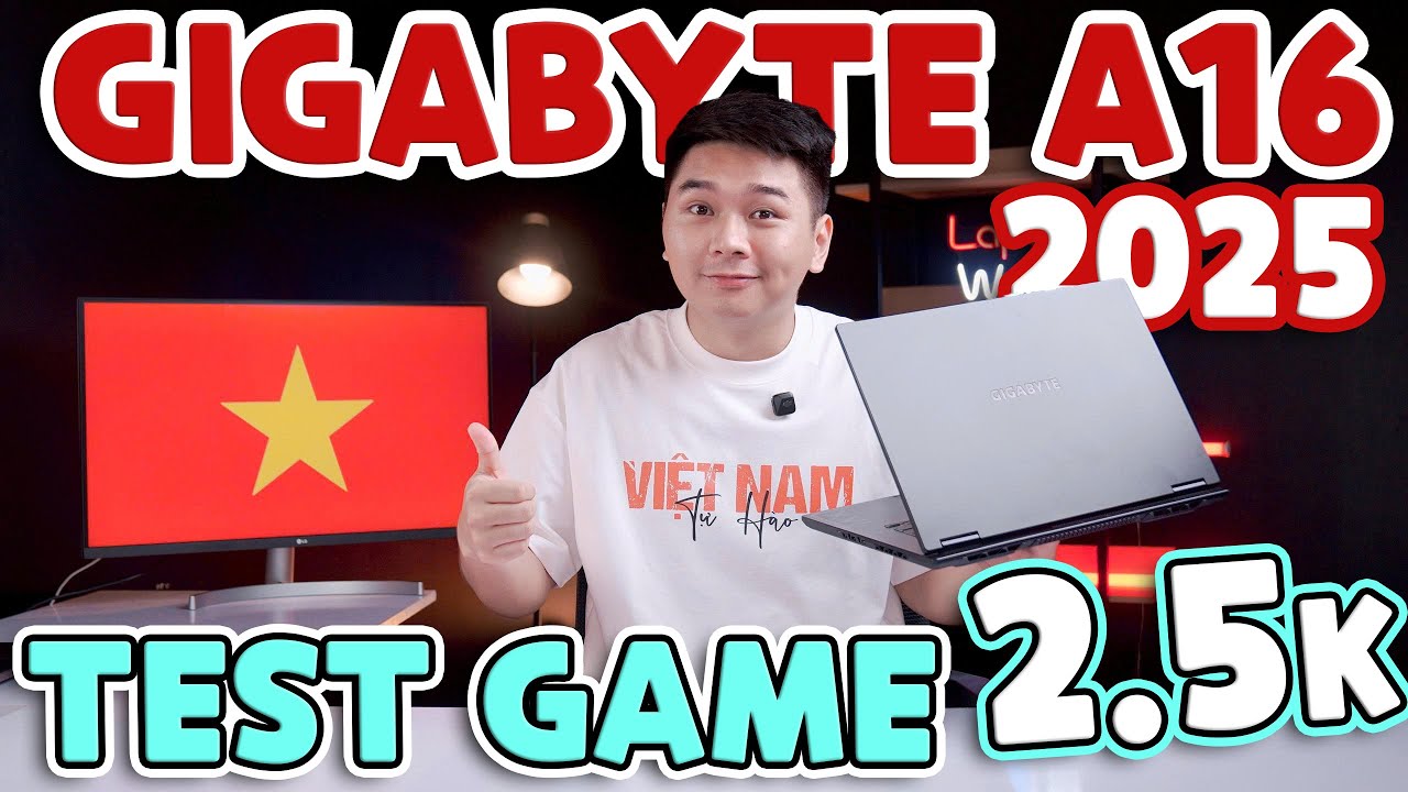 Test Game Gigabyte Gaming A16 2025 - Mỏng đẹp mạnh nhưng dành cho ai? | LaptopWorld