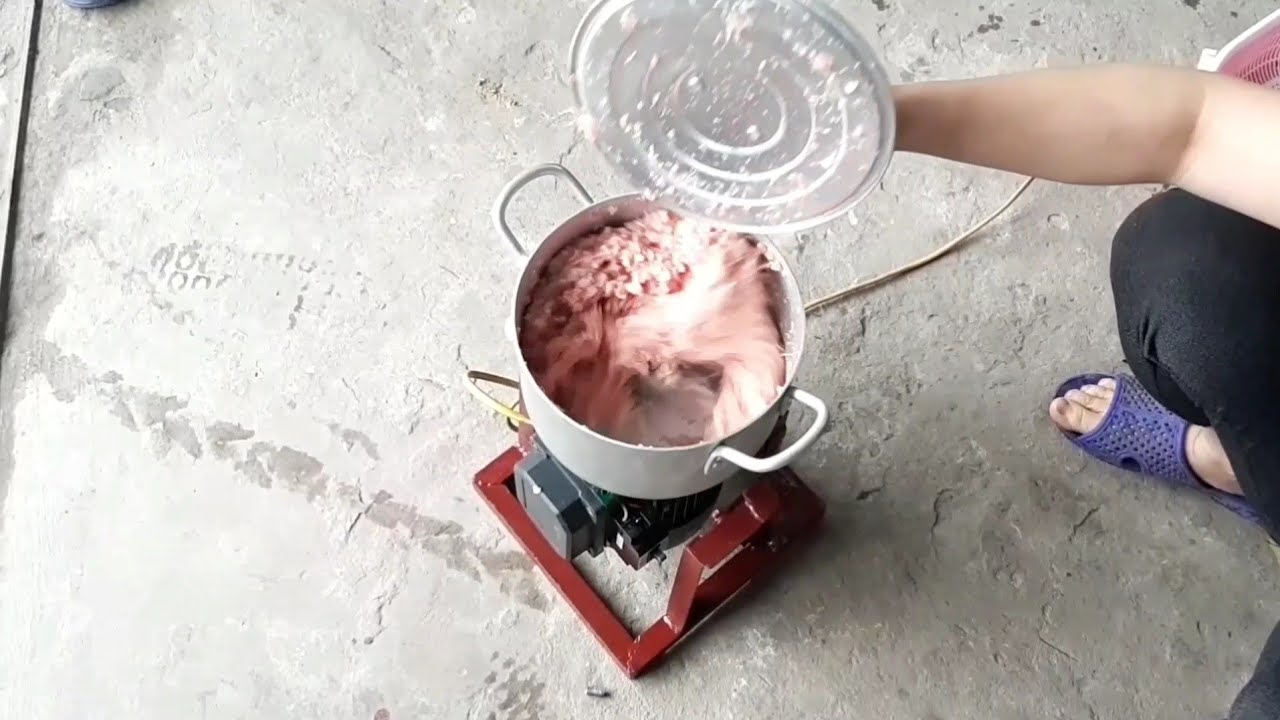 Tự chế máy xay thịt cực mạnh từ máy bơm nước 750