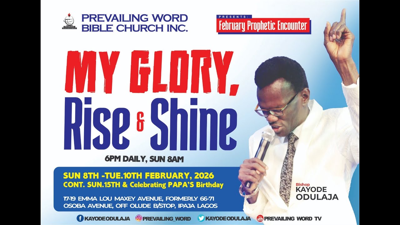 MY GLORY, RISE & SHINE | DAY3 | TUESDAY FEBRUARY  10TH, 2026