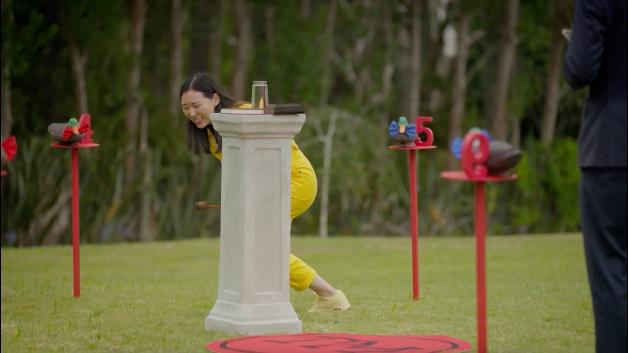 Jenny Tian's second chance in the 'Fluke something' task (Ep 6 S2 of Taskmaster AU)