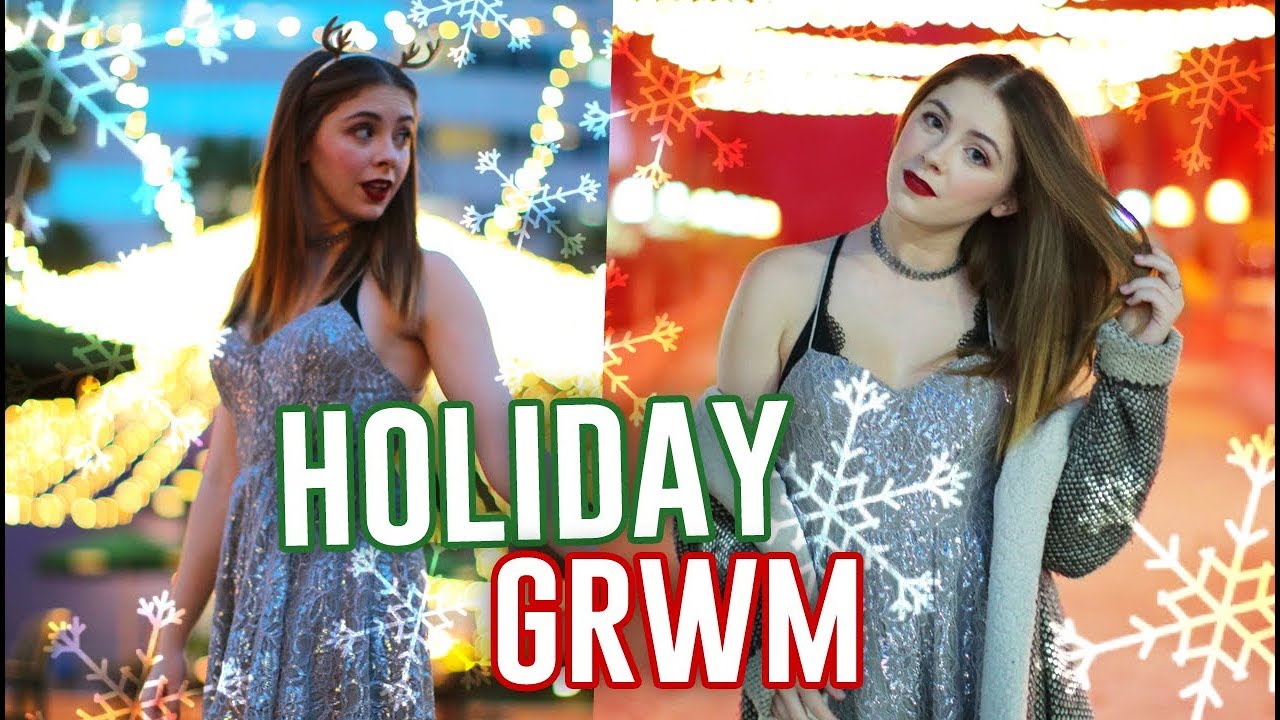 HOLIDAY PARTY GET READY WITH ME: Makeup, Hair, & Outfit Idea! 2017 // Jill Cimorelli