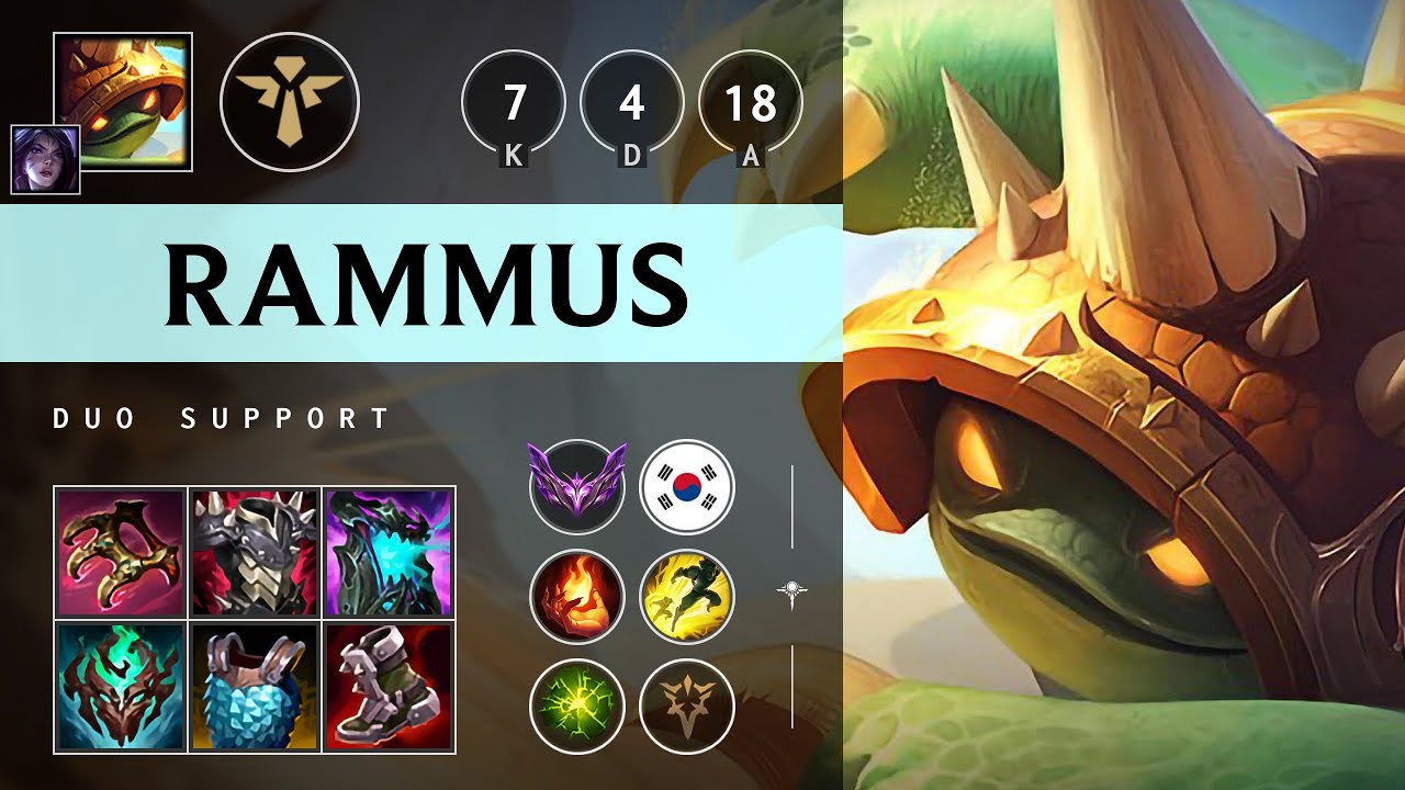 Rammus Support vs Pyke: Unstoppable - KR Master Patch 14.18