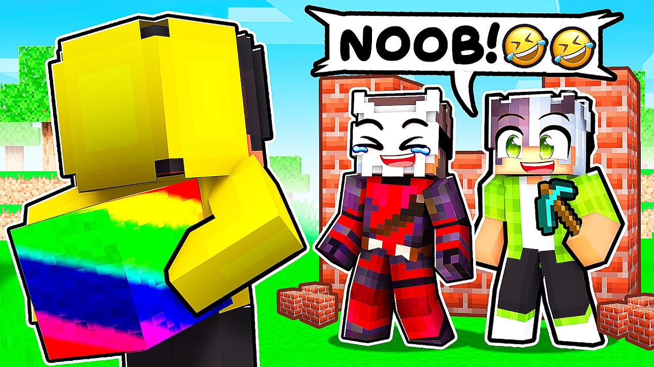 Hayatta Kalmak i&ccedil;in İNŞA ET Yarışmasında Noob gibi davranıp OP Block ile Trolledim! | Minecraft
