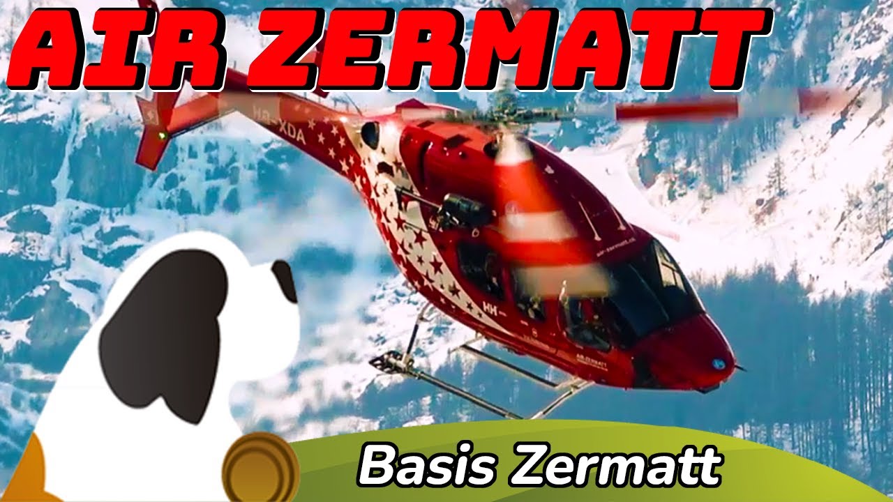 Busy Day at Air Zermatt Base – Multiple Helicopter Movements in Zermatt