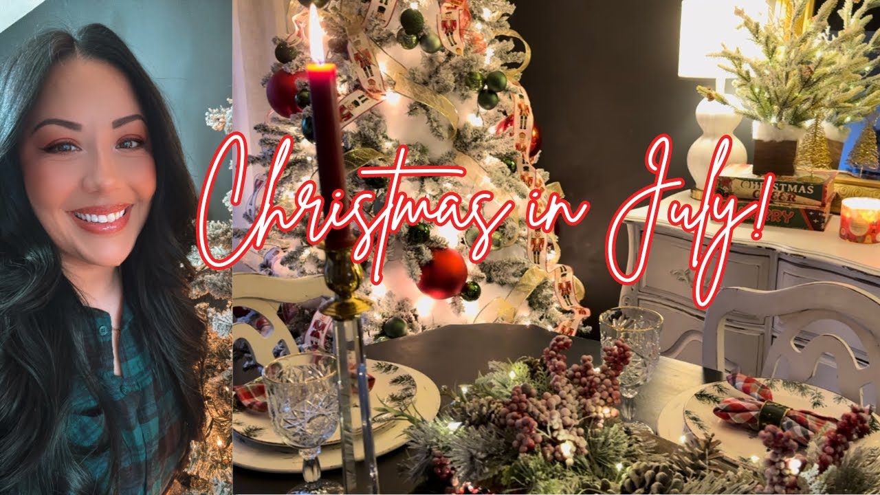 🎄CHRISTMAS IN JULY 2024 | DECORATE WITH ME | CHRISTMAS 2024 |  @ashleijaaron