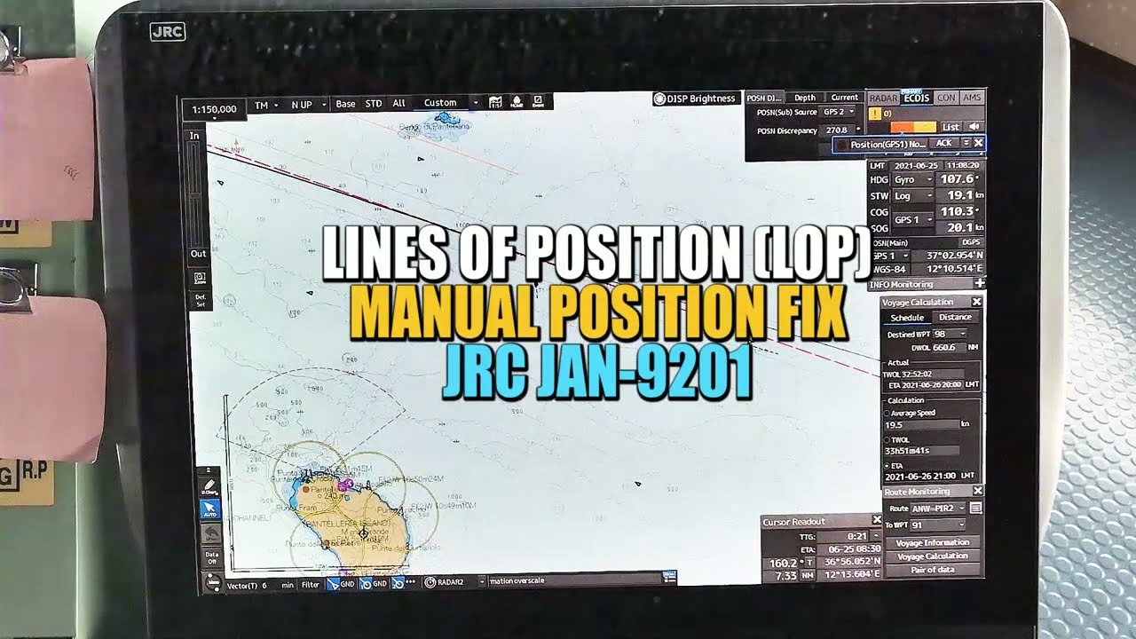 ECDIS JRC JAN-9201 LOP MANUAL POSITION FIX