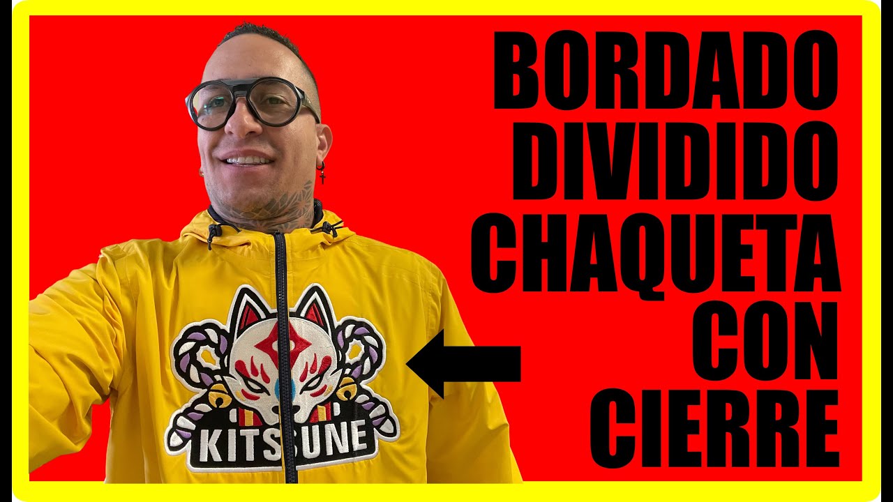 Como hacer un Bordado dividido en 2 para chaquetas con cierre