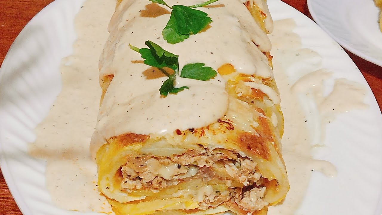 غير بربع صدر دجاج 👌 رولي البطاطا قنبله في البنه 🤤