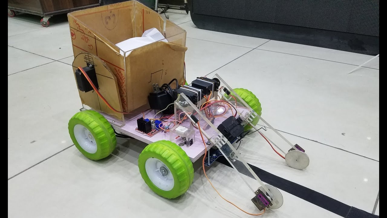 Line Follower based Automatic Garbage Collector Robot | Garbage Collector Robot