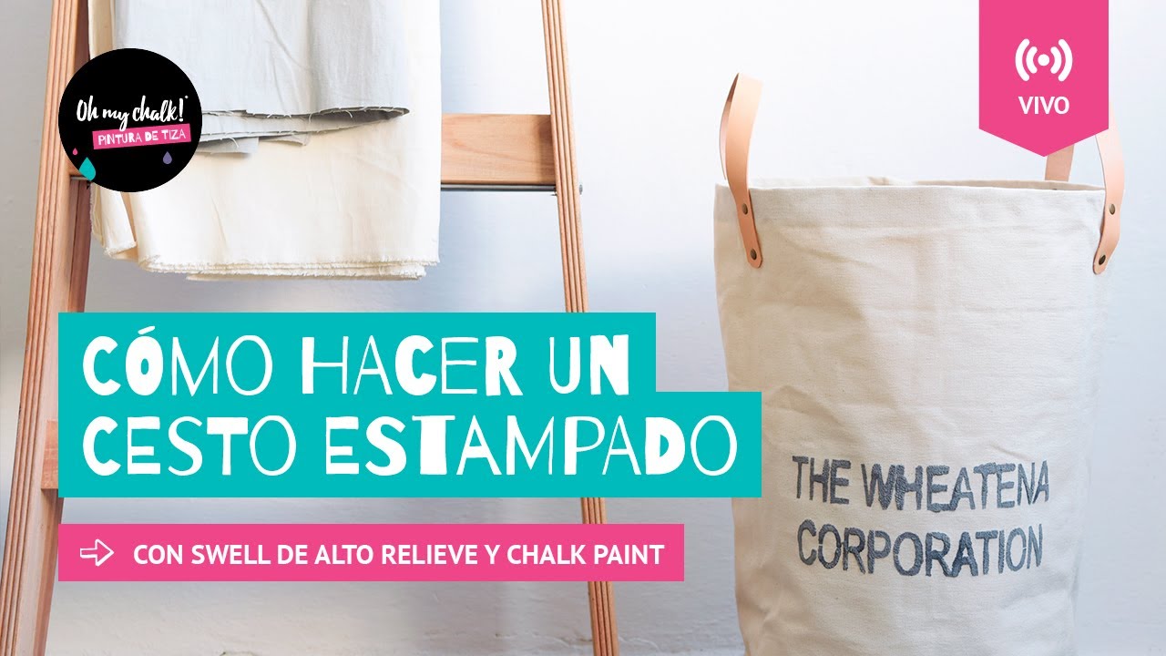 Cómo hacer un cesto sin costura estampado con Swell de alto relieve y Chalk Paint ~ OH My Chalk!