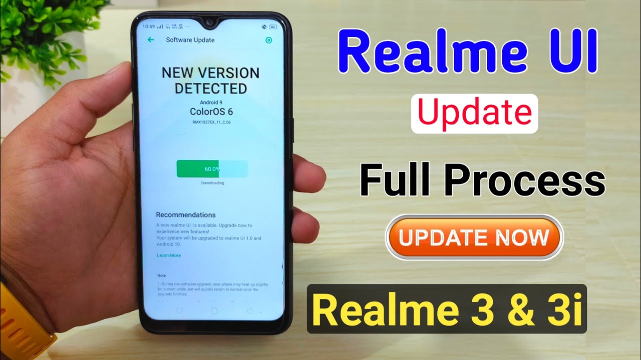 Realme UI & Android 10 Update in Realme 3 & 3i (Update Now) Realme ui beta Update Realme 3 & 3i