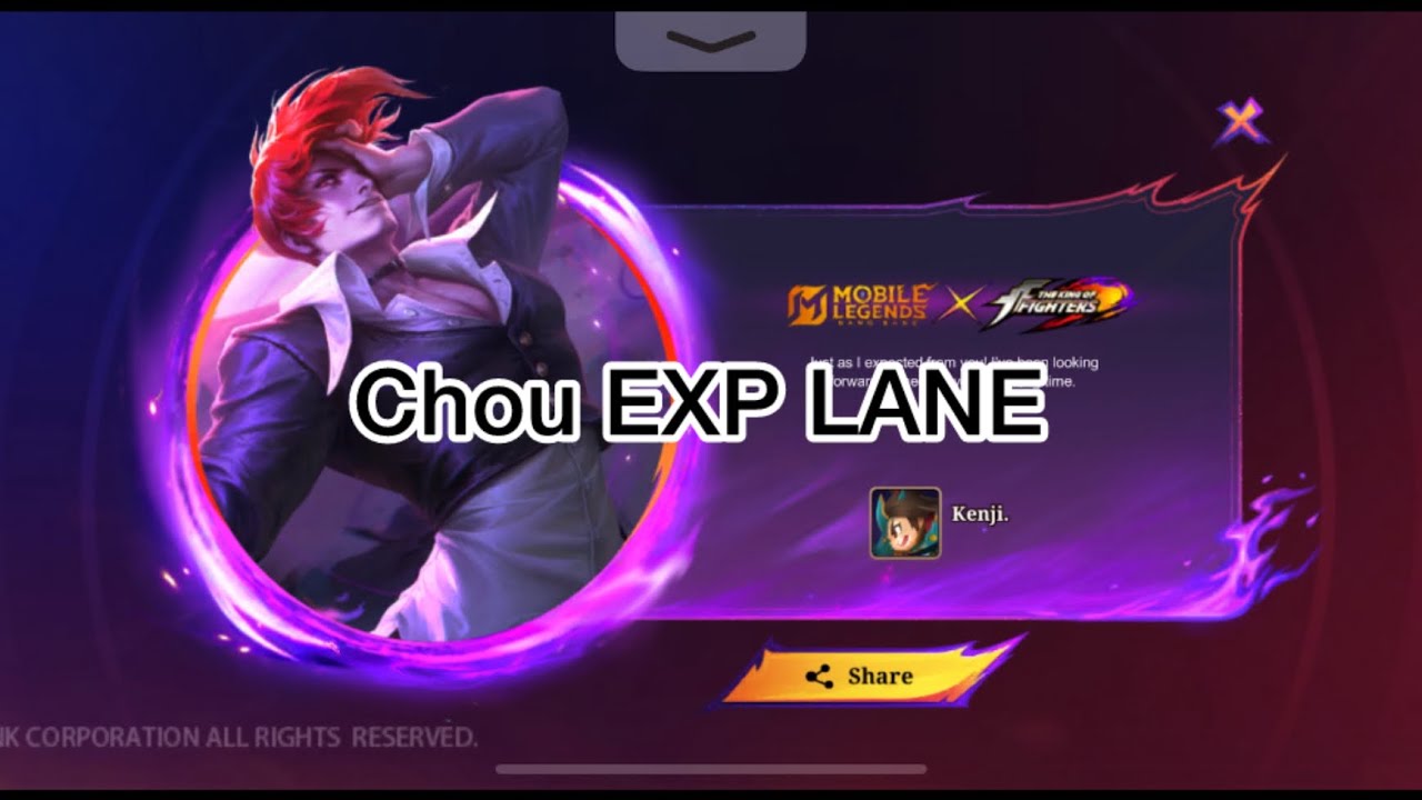 Chou EXP lane 🥶 Mobile legends 