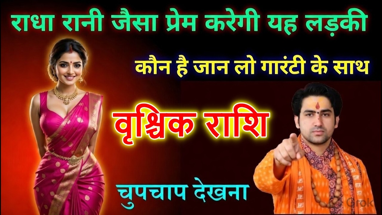 वृश्चिक राशि राधा रानी जैसा सच्चा प्यार मिलने वाला है? बड़ा संकेत मिला!