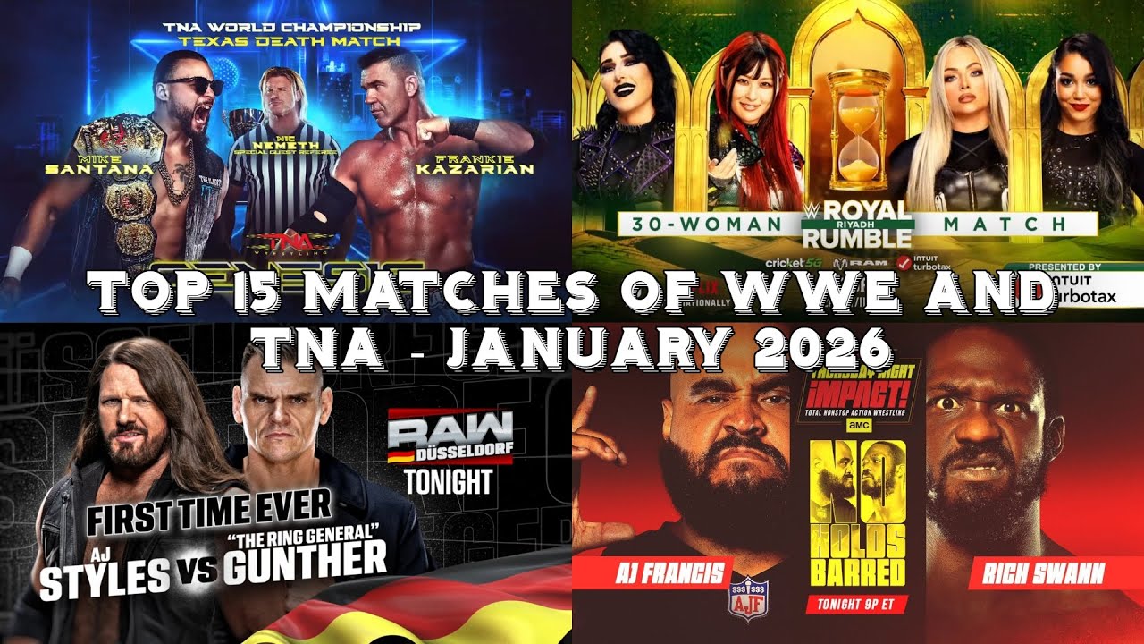 Top 15 Matches from WWE and TNA: January 2026