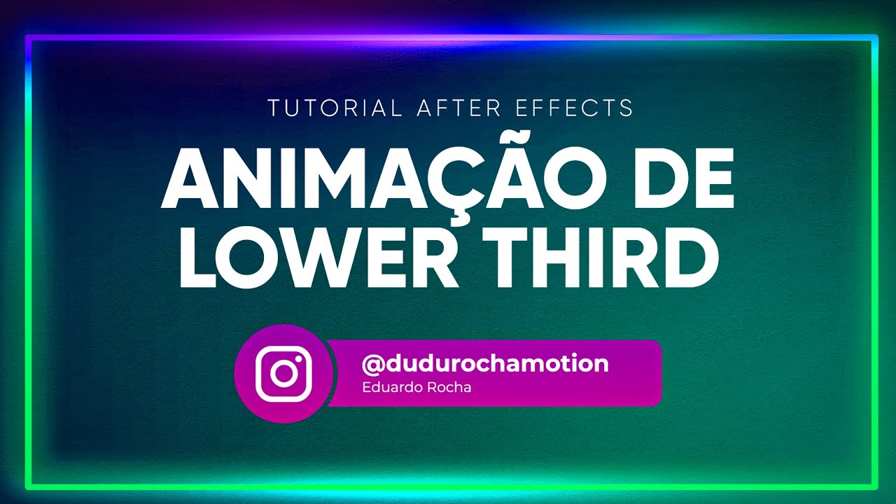 Como criar e animar uma LOWER THIRD DO ZERO no After Effects | Tutorial