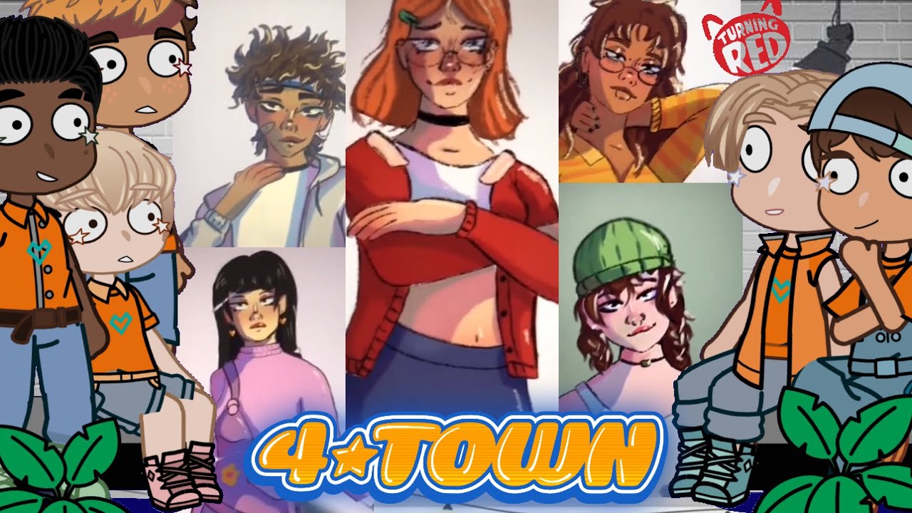 4☆Town reacts to Grownups Meimei & friends tiktok | Turning Red